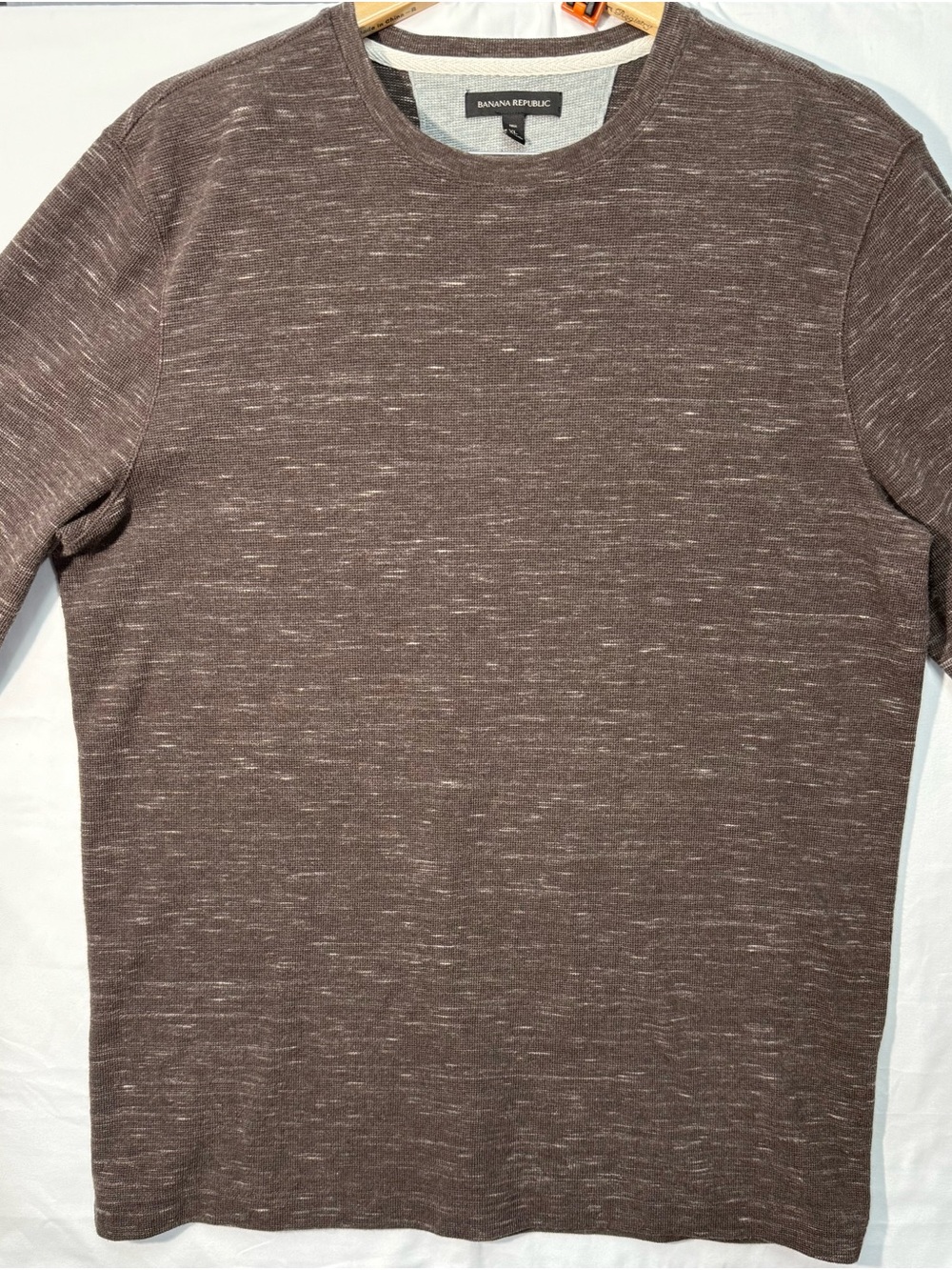 Banana Republic Men's XL Tall Sweater Brown Heather Crewneck Long Sleeve